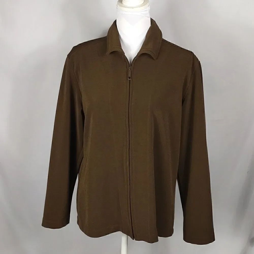 Chico's Design Green Full Zip Woman's Jacket